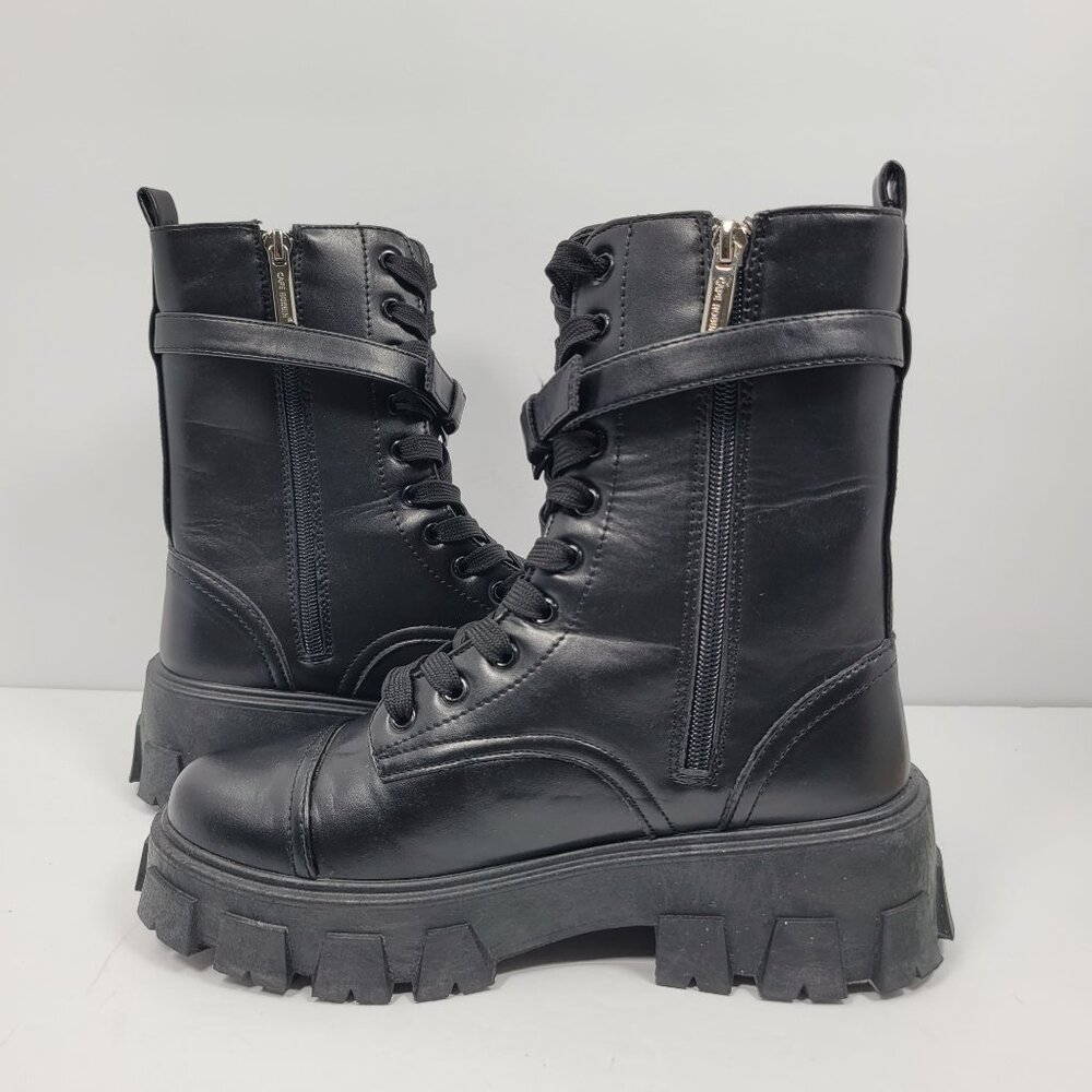 Cape Robbin Monalisa Women's Black Combat Platform Boots US Size 8 - Picture 8 of 12